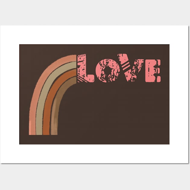 Rainbow Love Wall Art by theplaidplatypusco